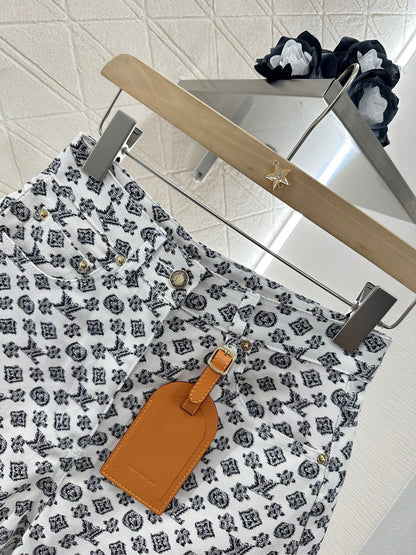 2025 new product Denim jacket and shorts set