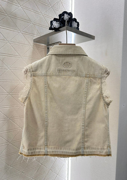 2025 new product Denim lace suit
