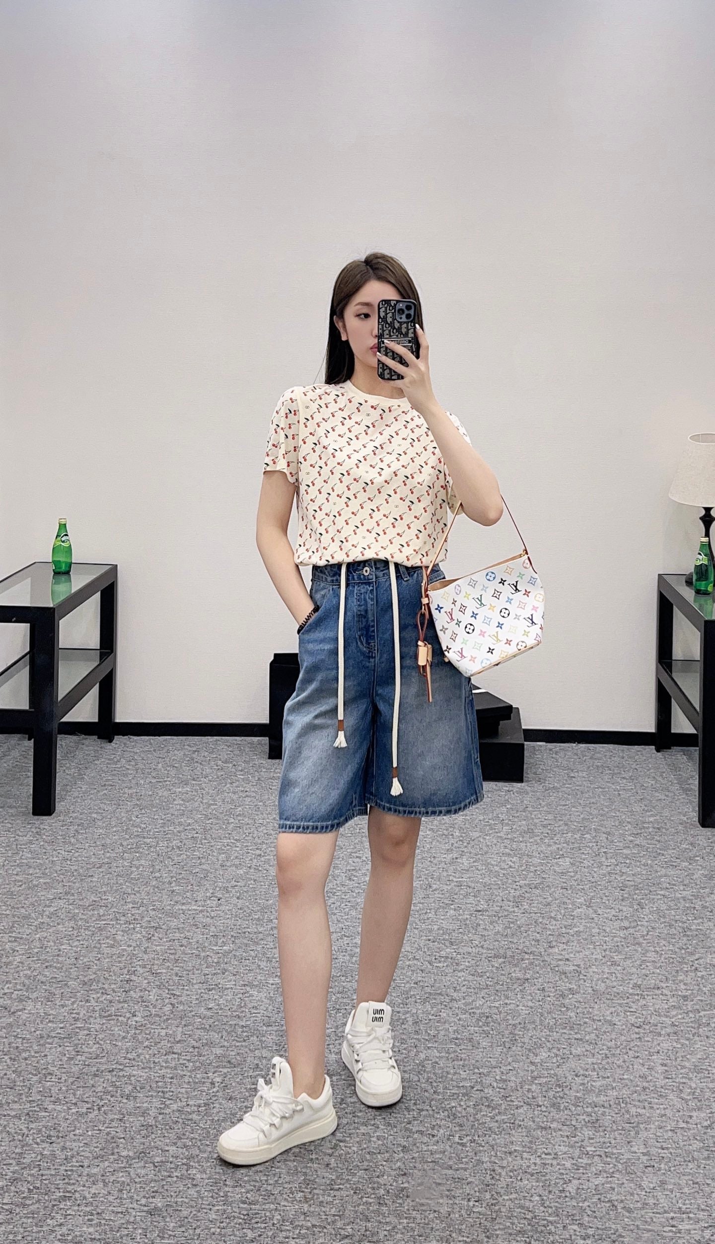 P*♥2025 new products Denim shorts