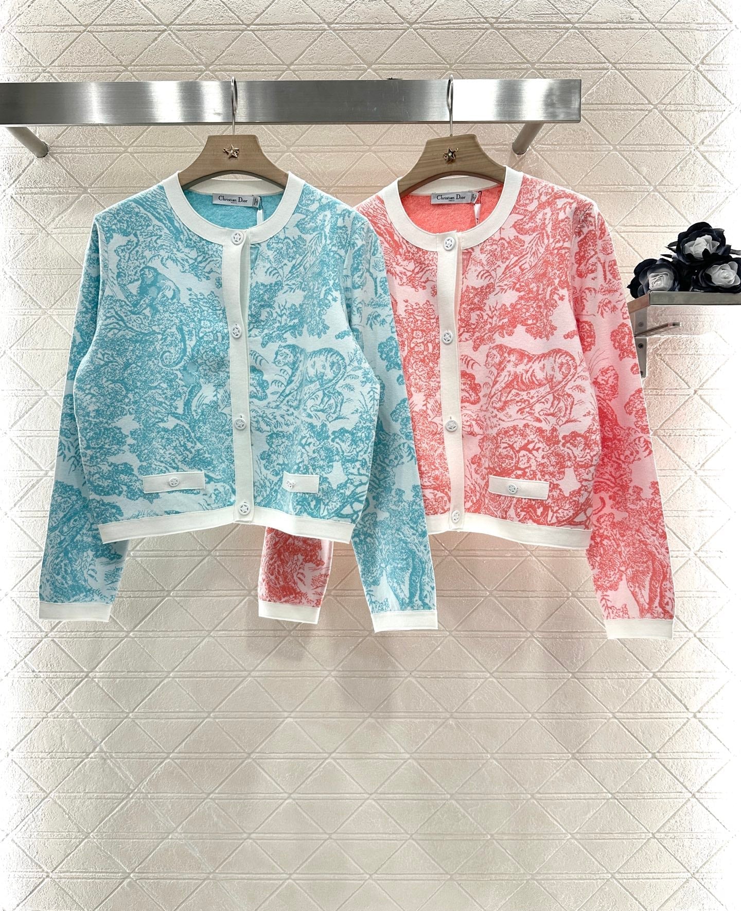 2025 new product Jacquard knitted cardigan