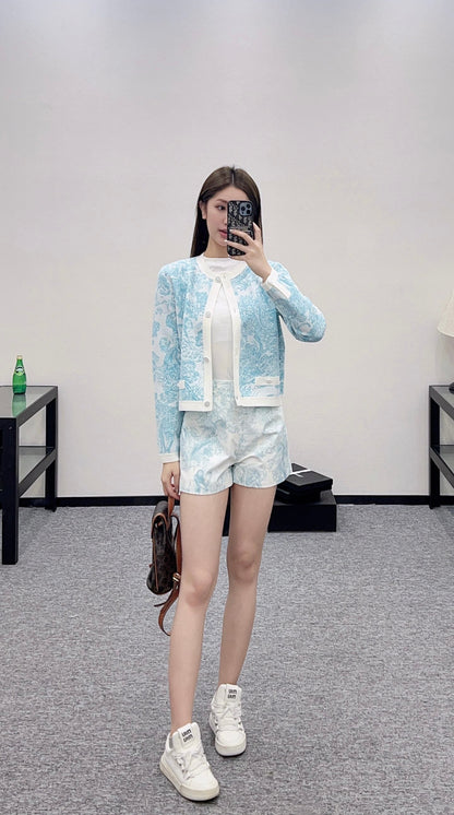 2025 new product Jacquard knitted cardigan