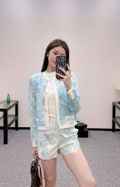 2025 new product Jacquard knitted cardigan