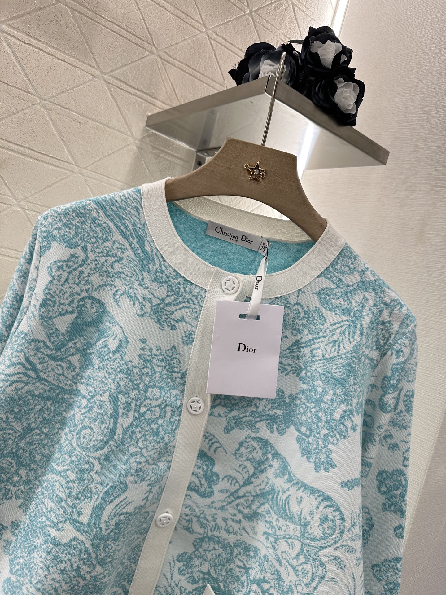 2025 new product Jacquard knitted cardigan