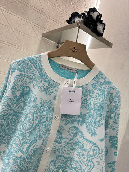 2025 new product Jacquard knitted cardigan