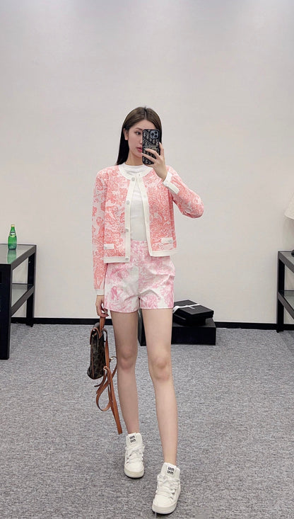 2025 new product Jacquard knitted cardigan