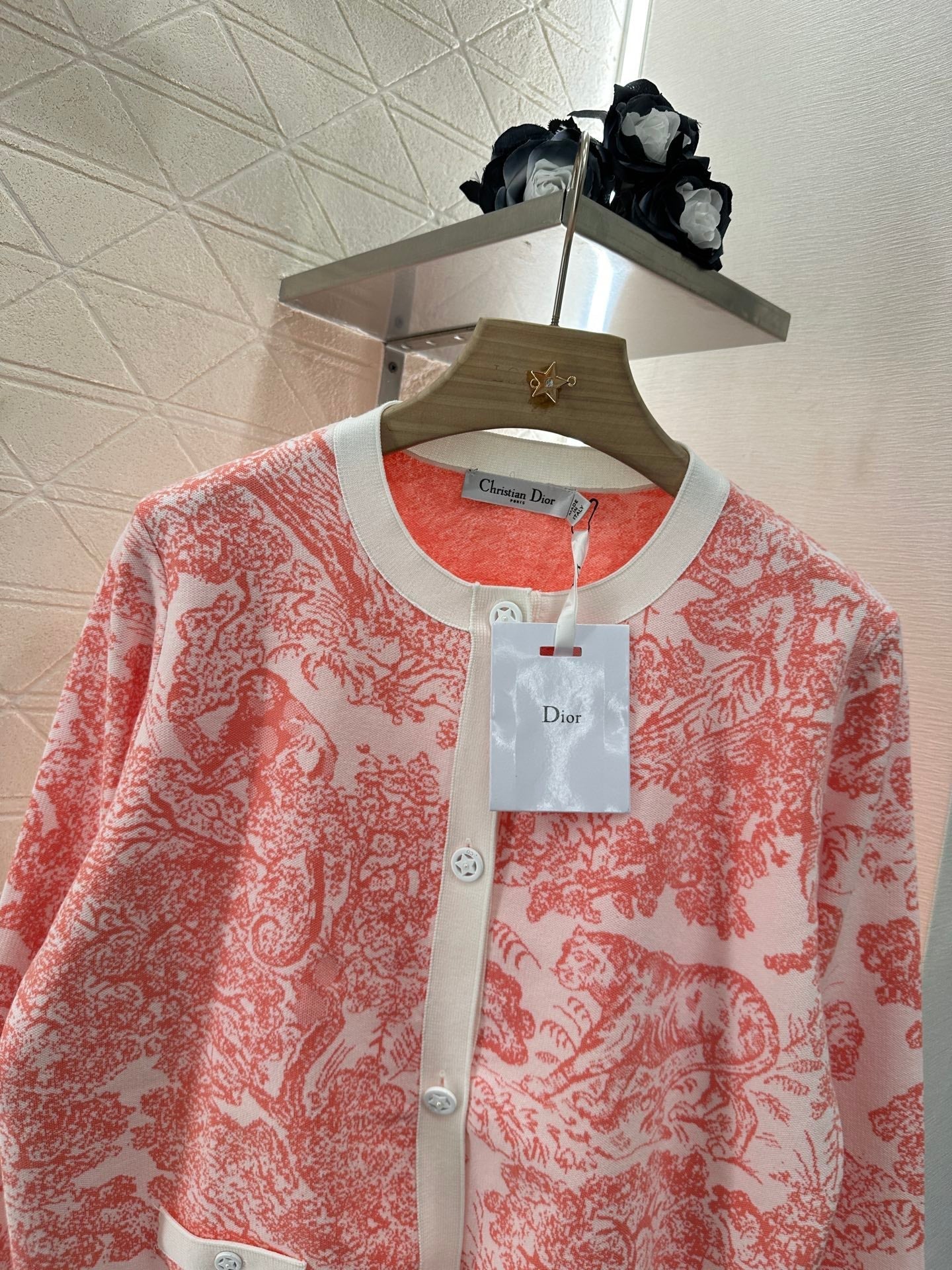 2025 new product Jacquard knitted cardigan