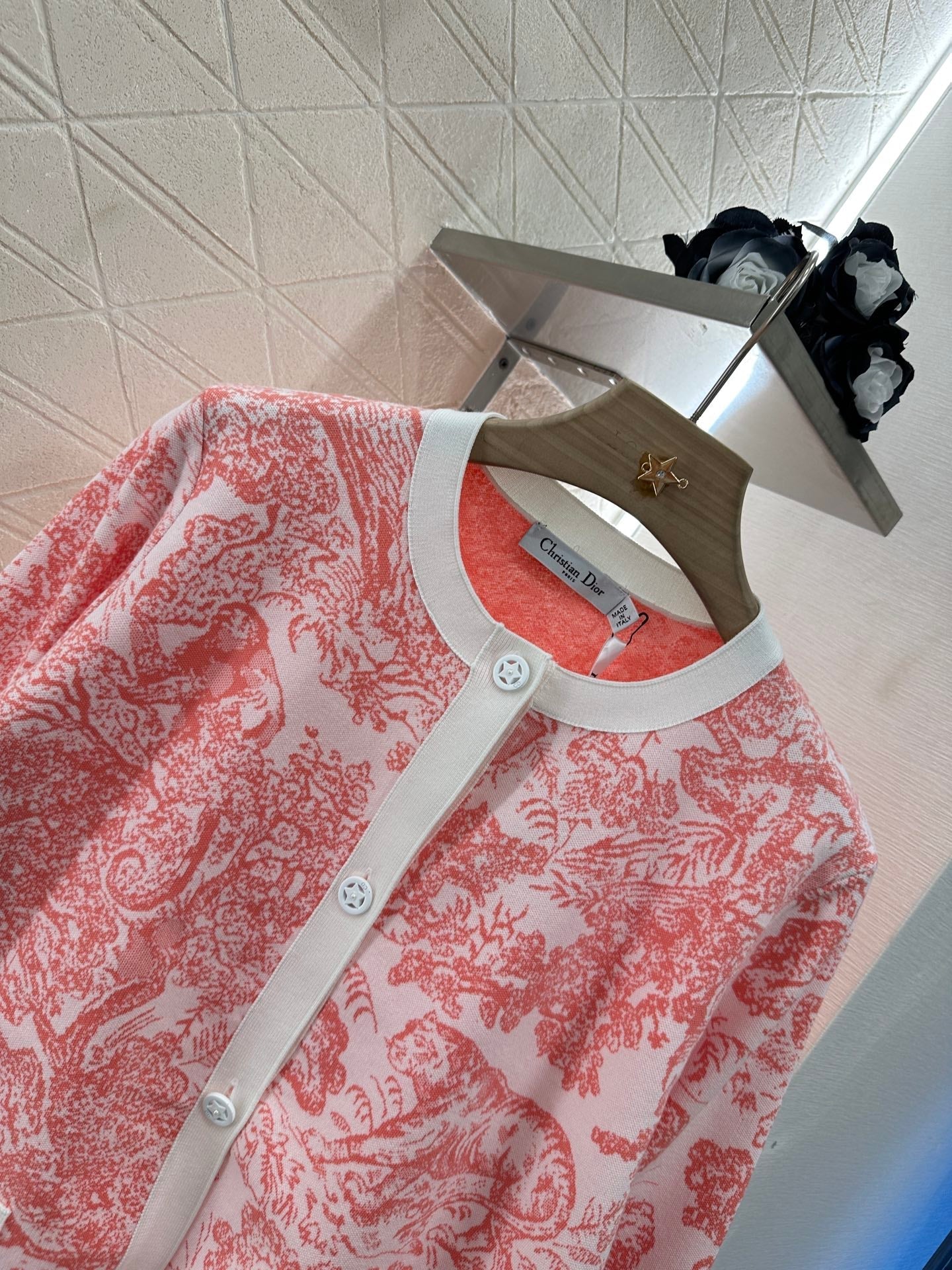 2025 new product Jacquard knitted cardigan