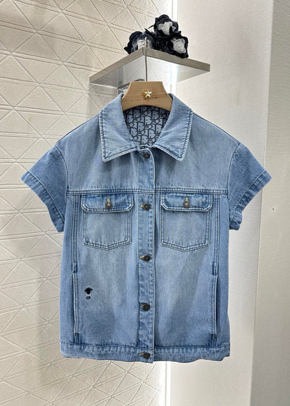 2025 new product Denim jacket and shorts set