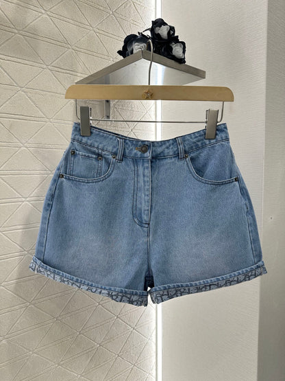 2025 new product Denim jacket and shorts set
