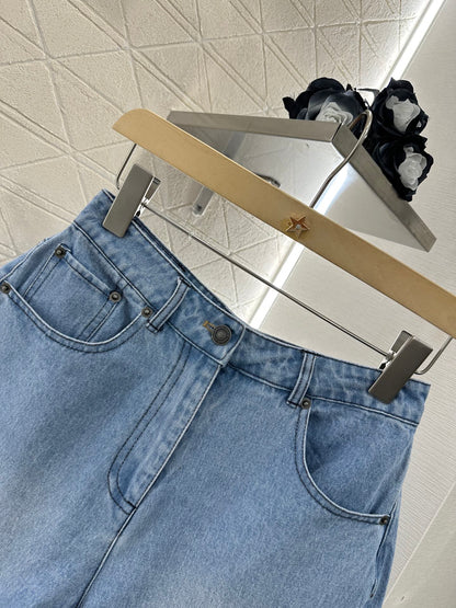 2025 new product Denim jacket and shorts set