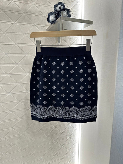 2025 new product Short-sleeved skirt suit
