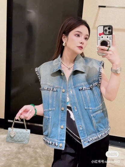 25ss denim vest