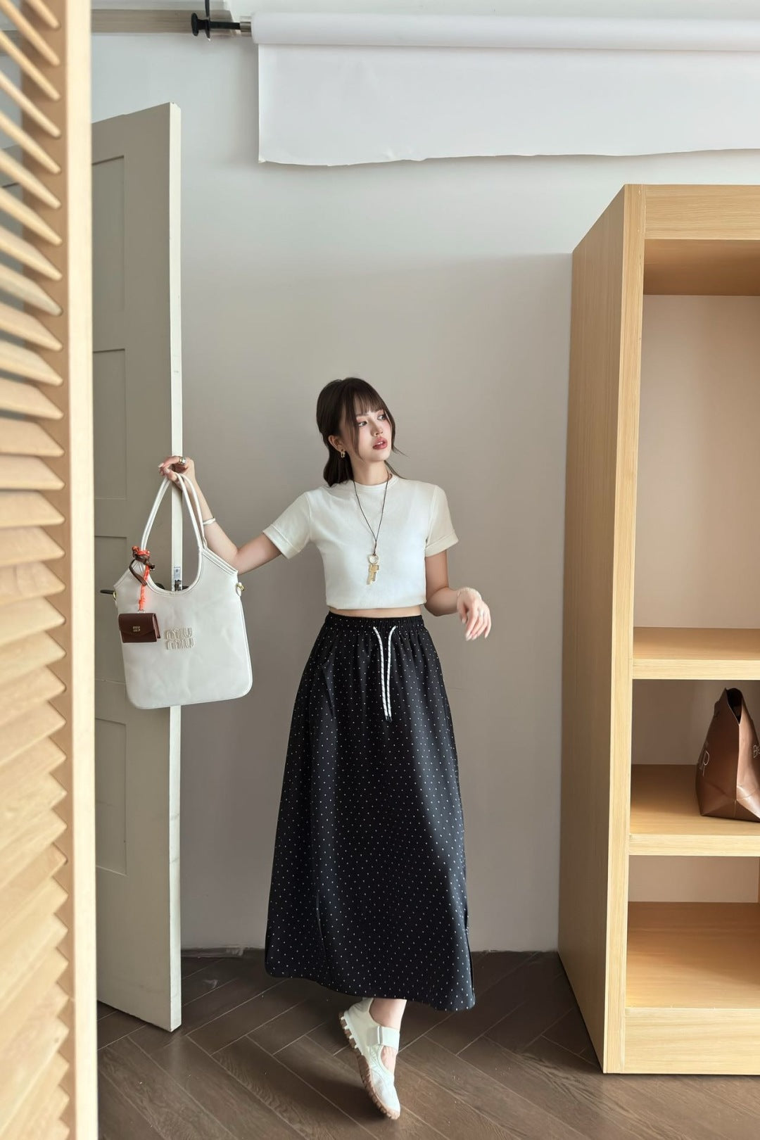 25ss drawstring skirt