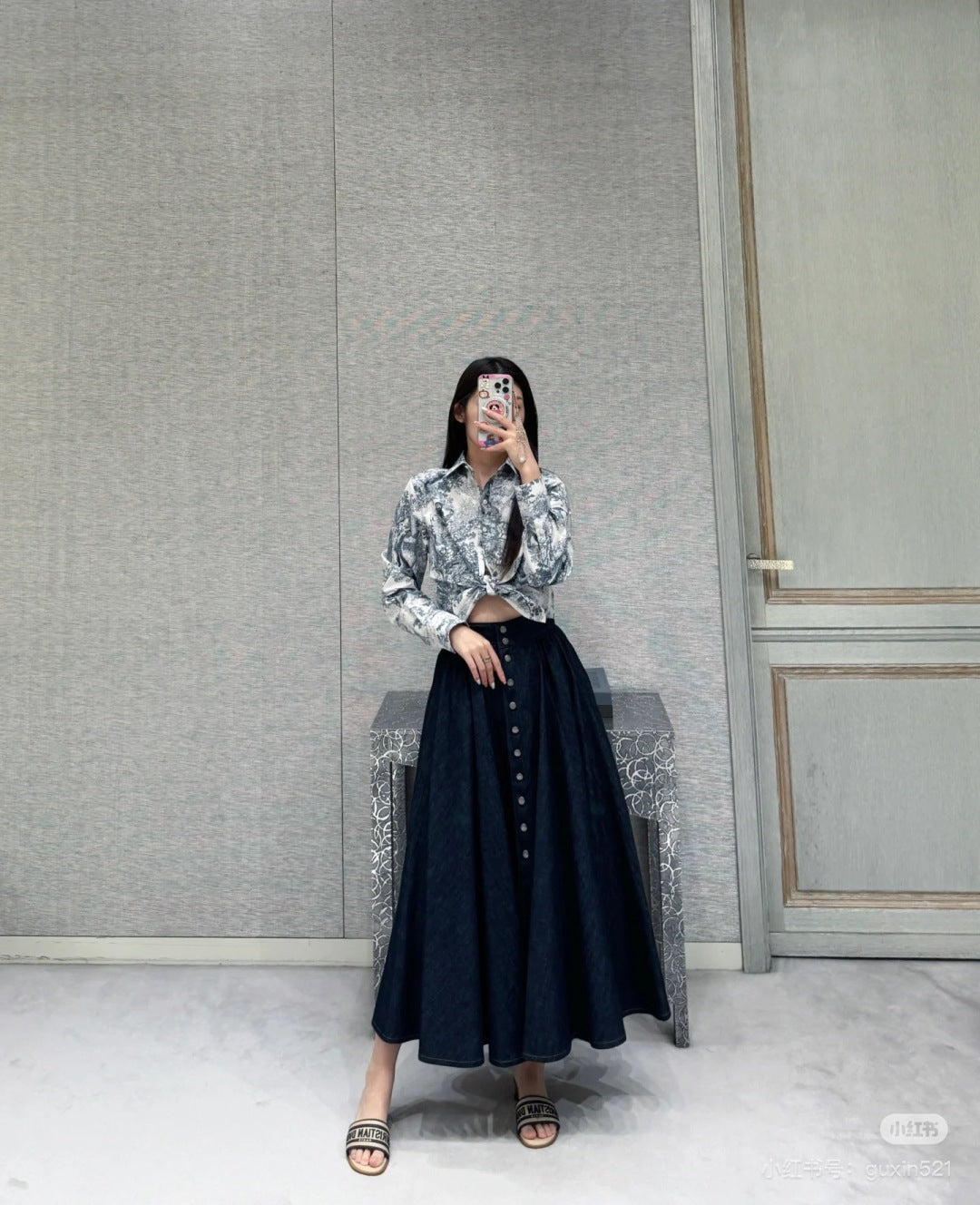 25ss denim skirt