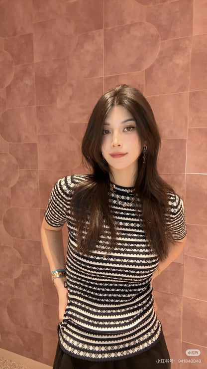 25ss jacquard knit shirt