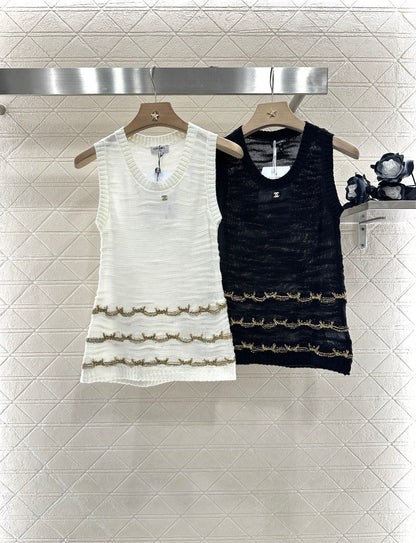 25 new product Embroidered knitted vest