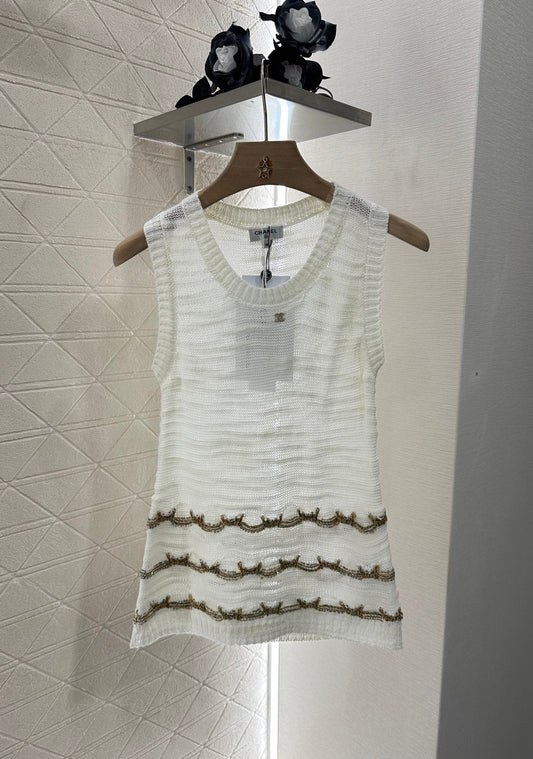 25 new product Embroidered knitted vest