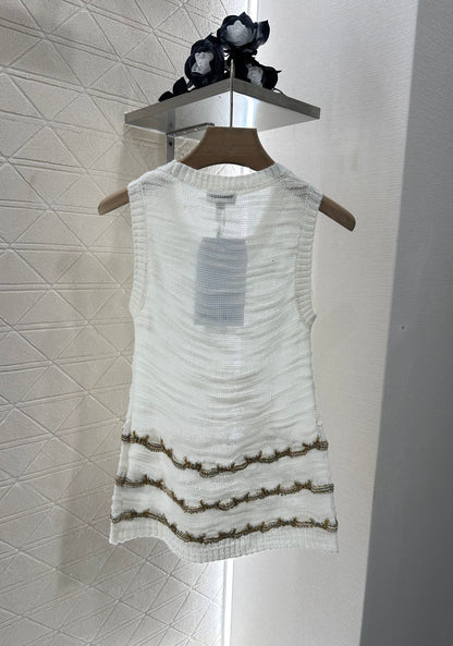 25 new product Embroidered knitted vest