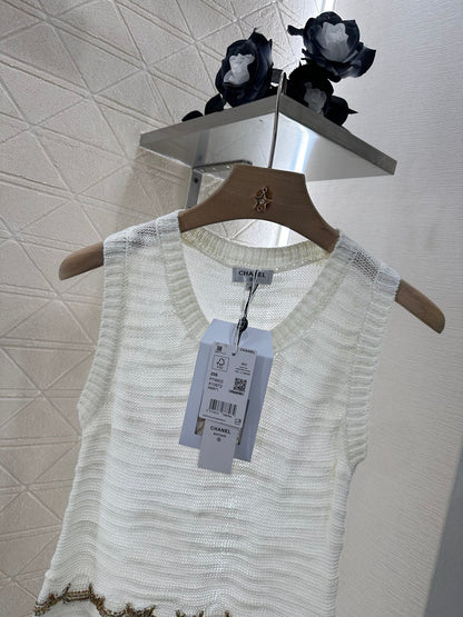 25 new product Embroidered knitted vest