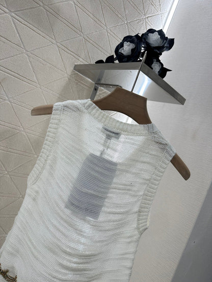 25 new product Embroidered knitted vest