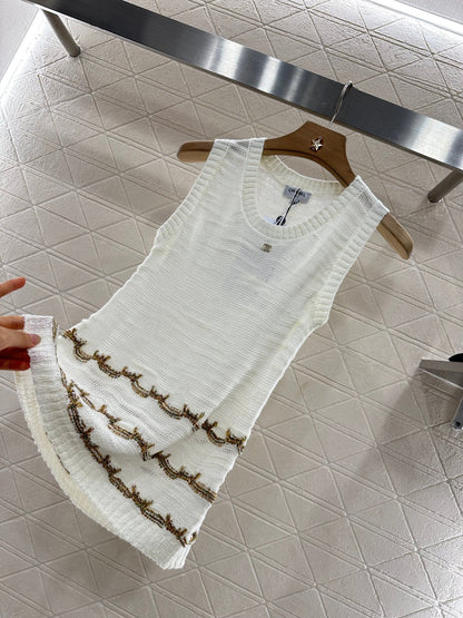 25 new product Embroidered knitted vest