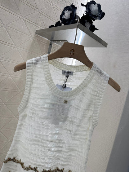 25 new product Embroidered knitted vest