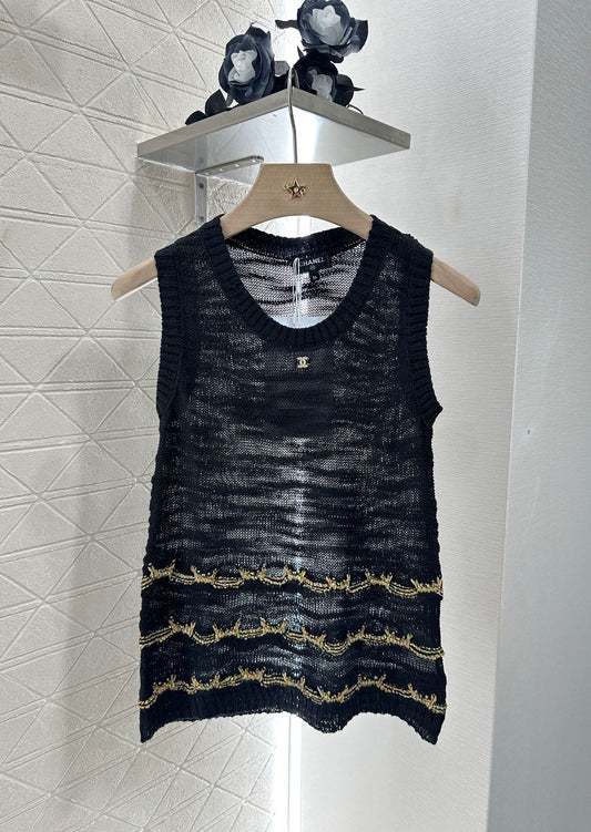 25 new product Embroidered knitted vest