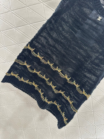 25 new product Embroidered knitted vest
