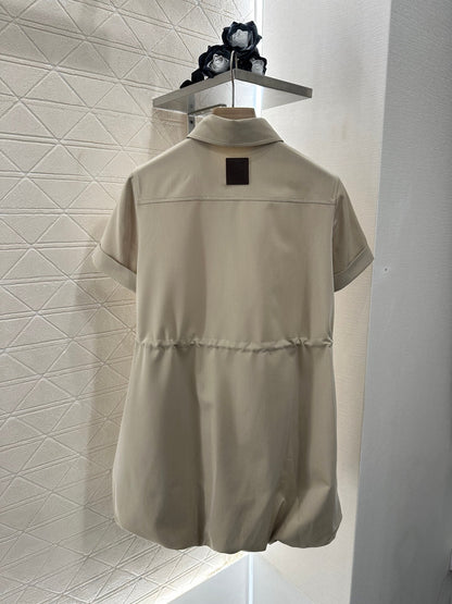 25 new product Drawstring flower bud dress