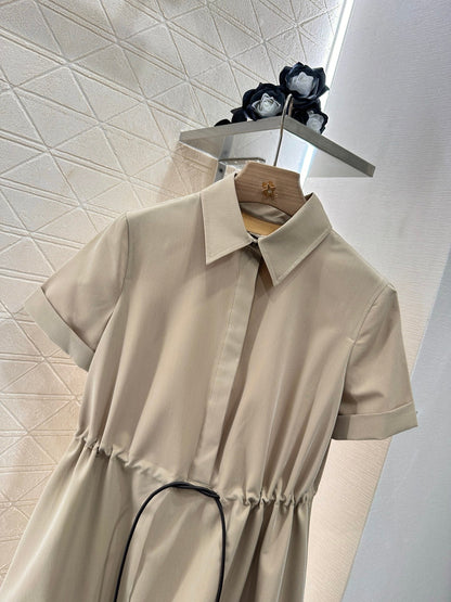25 new product Drawstring flower bud dress
