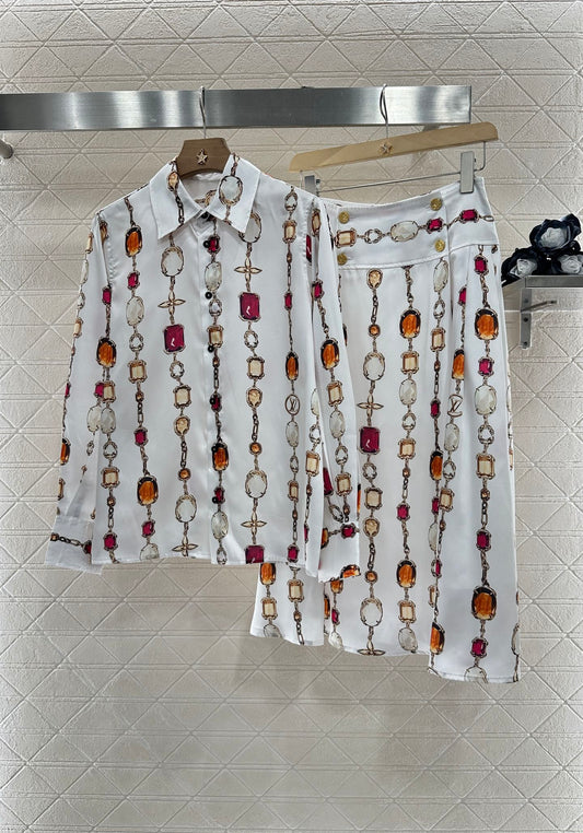 2025 new products Shirt and skirt suit