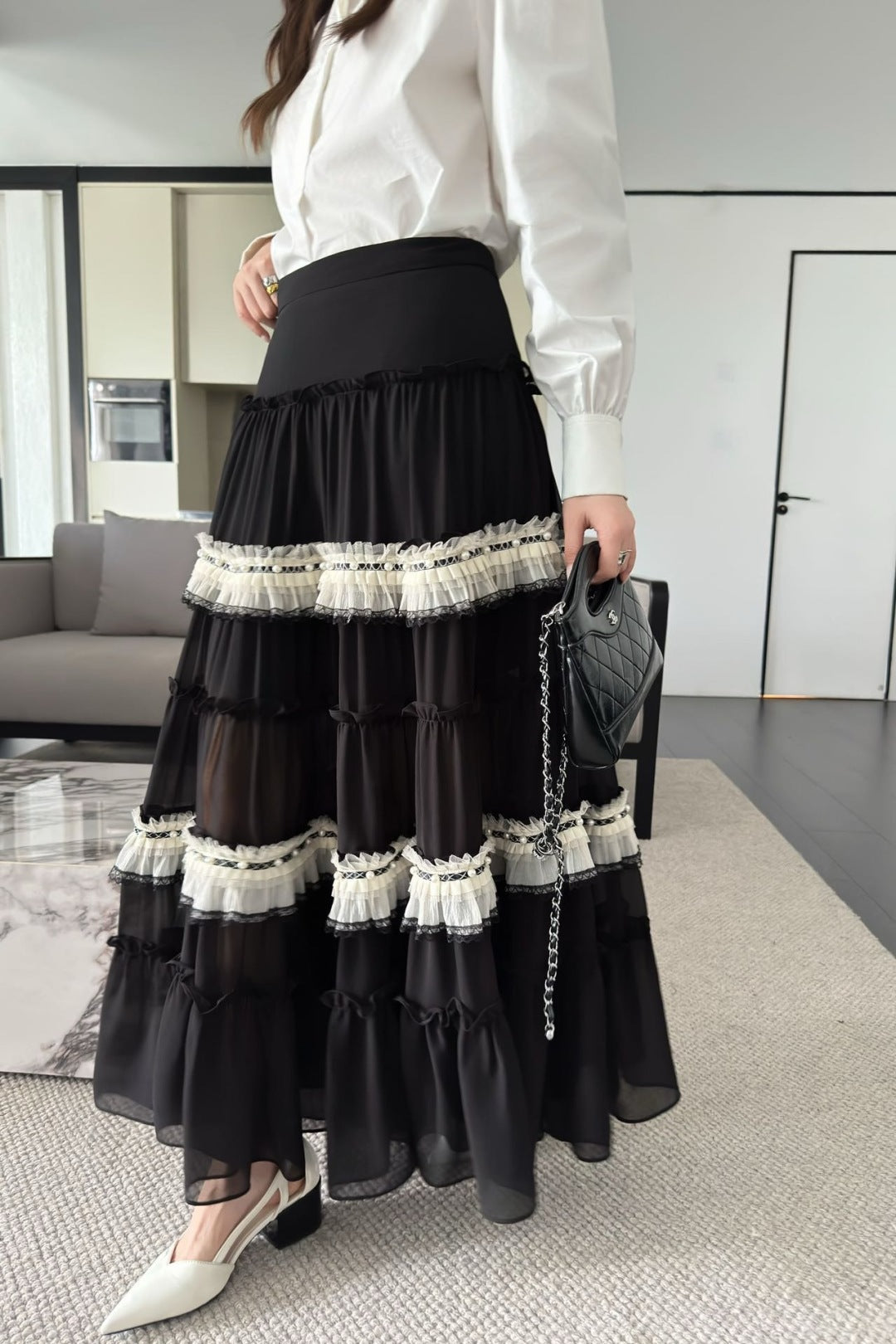 25ss tiered skirt