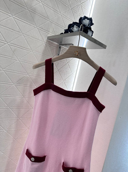 2025 new product Knitted suspender skirt