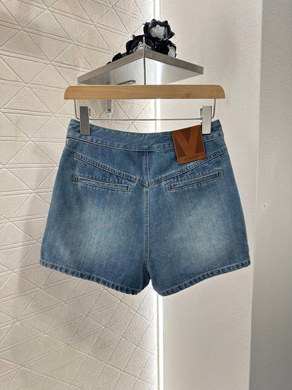 V 2025 new products Denim pocket shorts
