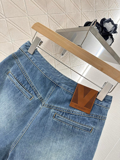 V 2025 new products Denim pocket shorts