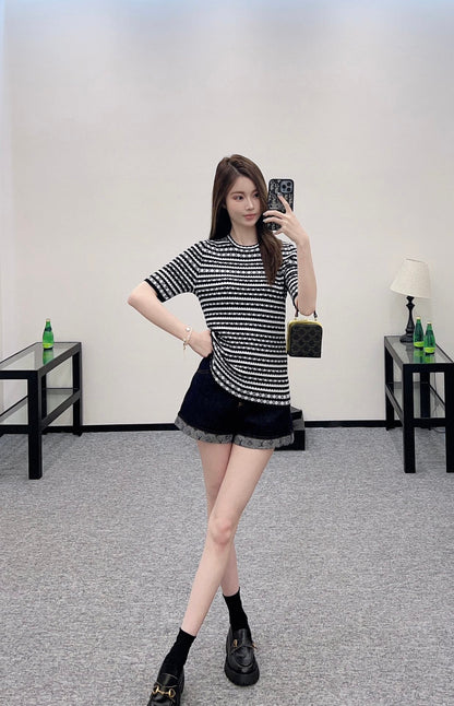 2025 new products Knitted short sleeves