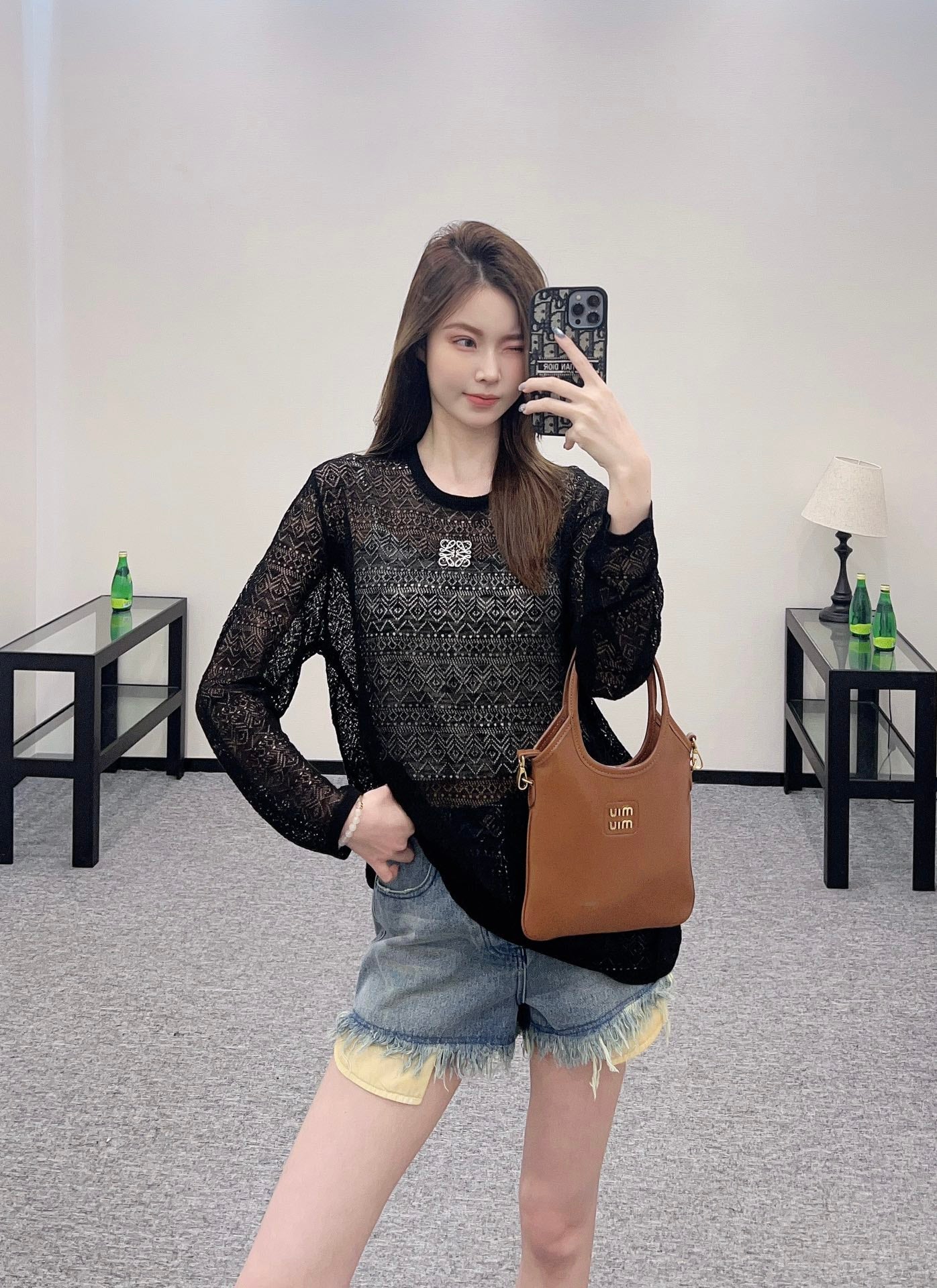 2025 new product Hollow knitted long sleeves