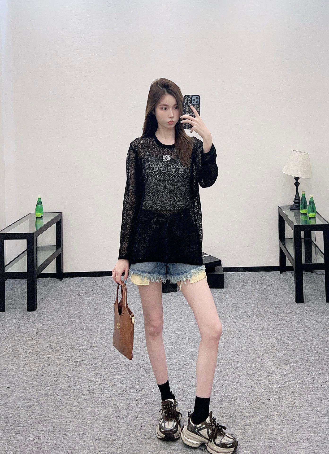 2025 new product Hollow knitted long sleeves