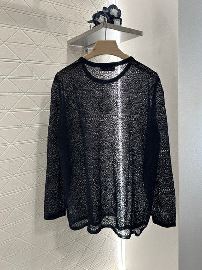 2025 new product Hollow knitted long sleeves