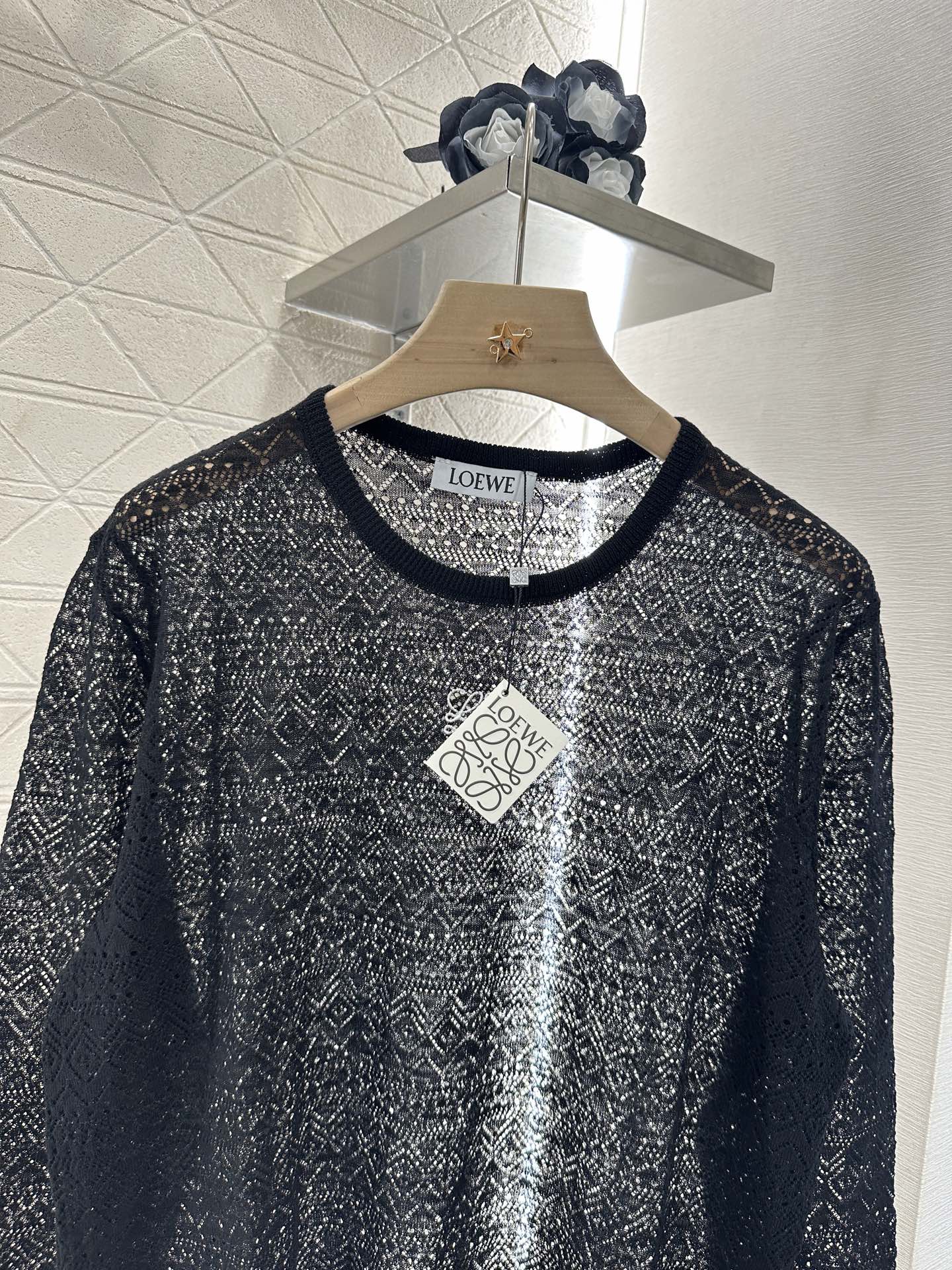 2025 new product Hollow knitted long sleeves