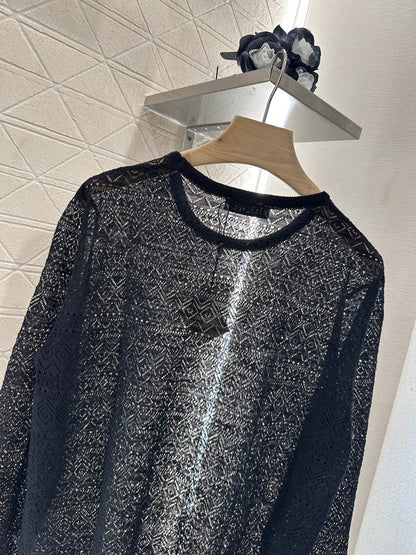 2025 new product Hollow knitted long sleeves