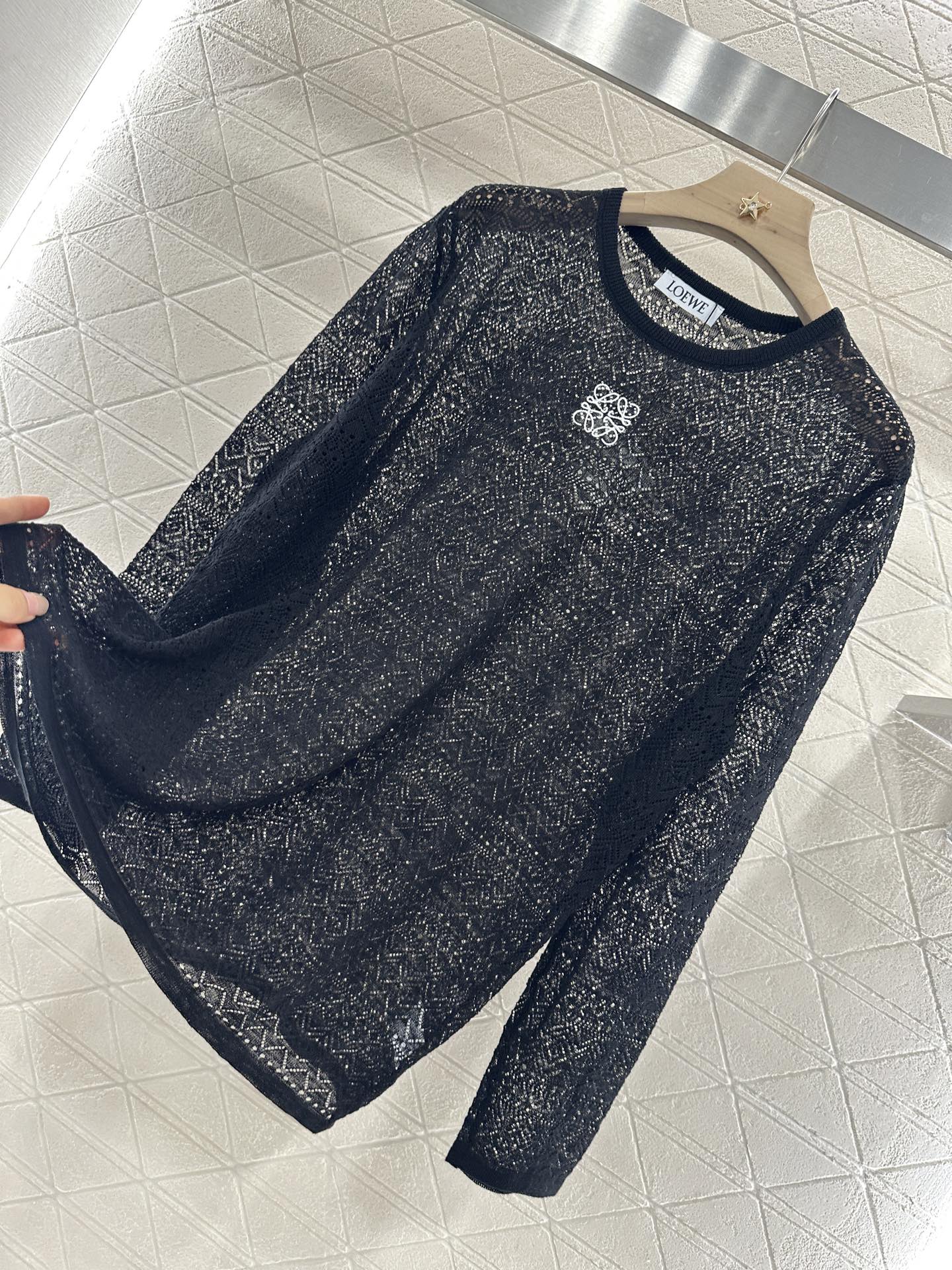 2025 new product Hollow knitted long sleeves