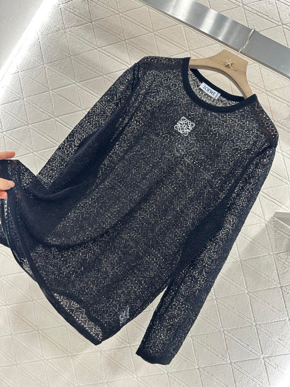 2025 new product Hollow knitted long sleeves