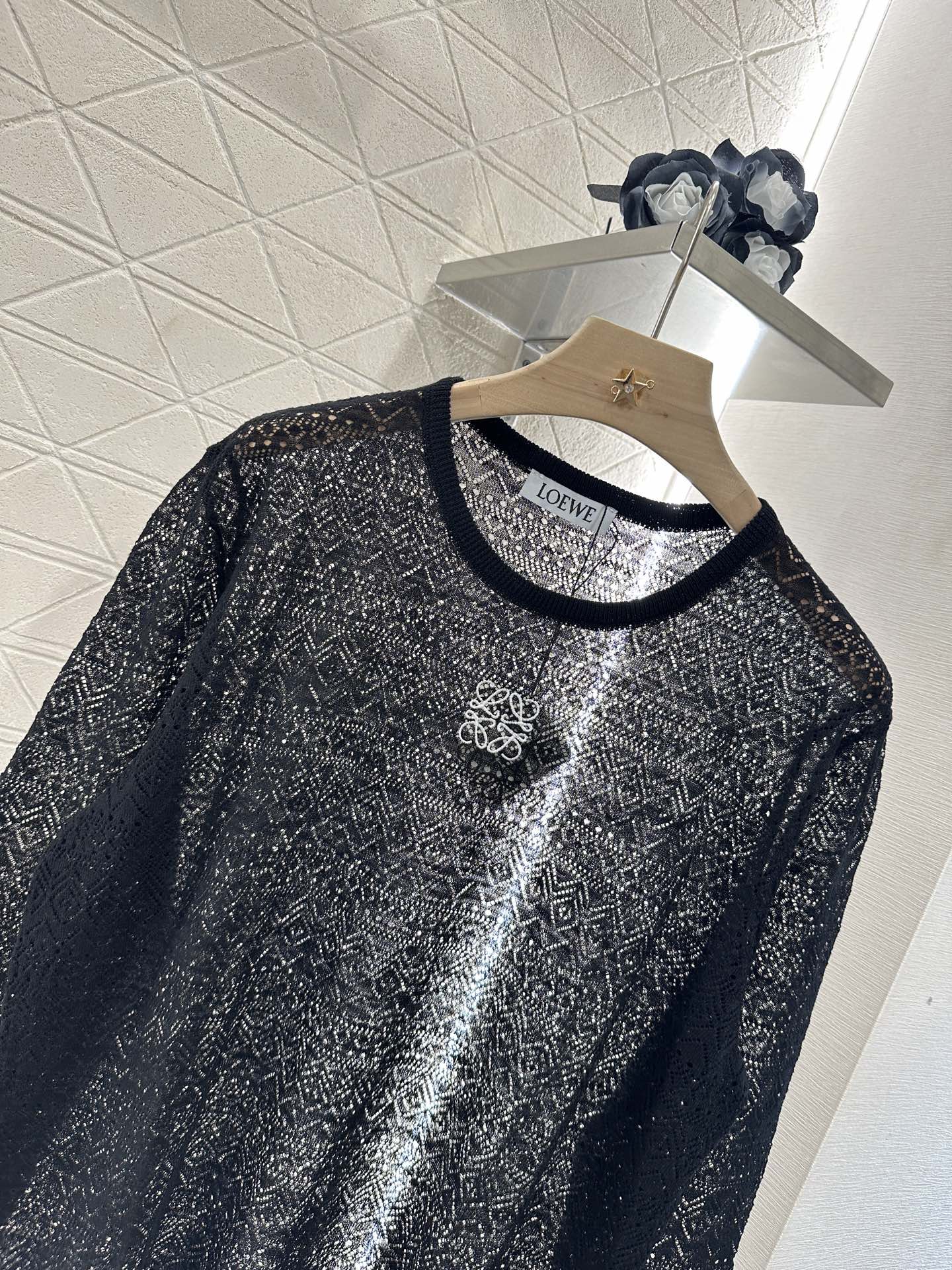 2025 new product Hollow knitted long sleeves