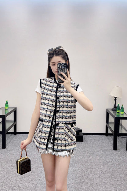 2025 new product Sequined vest
