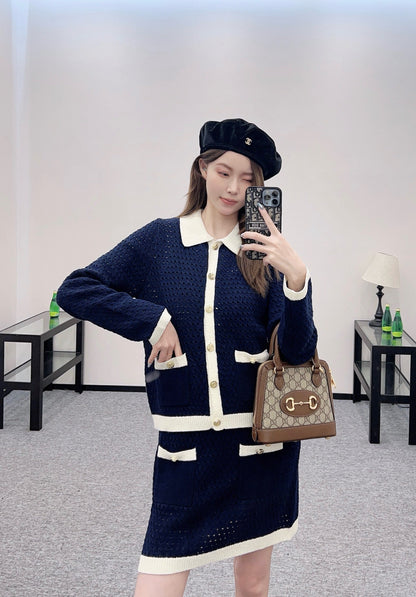 25 new product Hollow knitted cardigan