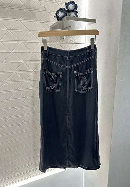 25 new product Vest slit long skirt suit
