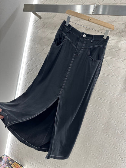25 new product Vest slit long skirt suit