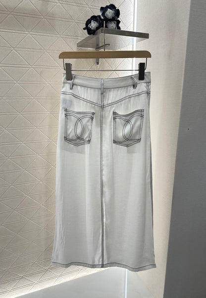 25 new product Vest slit long skirt suit
