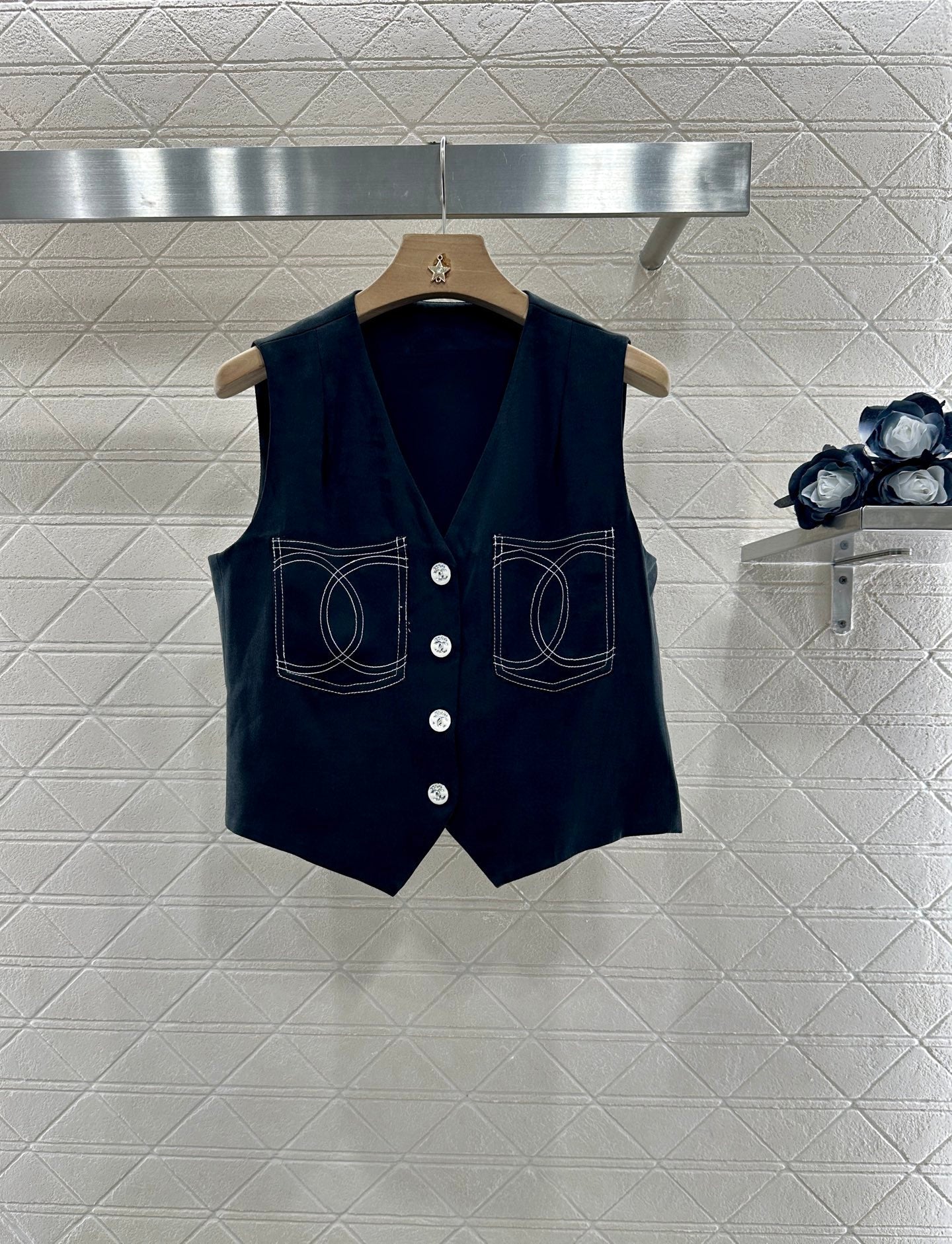 25 new product Double C vest shorts set